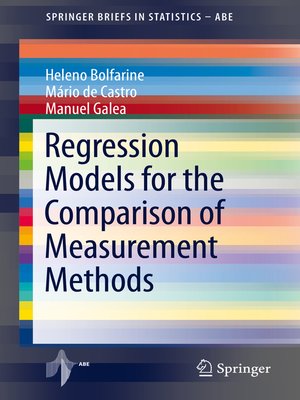 cover image of Regression Models for the Comparison of Measurement Methods